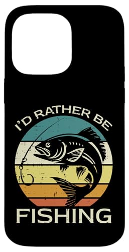 Id Rather Be Fishing Pêcheur rétro pour Hommes, Femmes, Enfants Coque pour iPhone 14 Pro Max