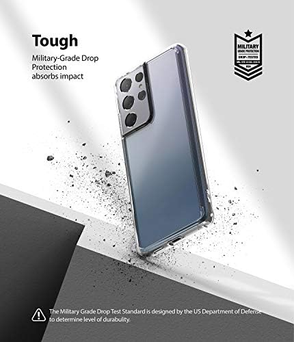 Ringke Fusion Case Compatible with Samsung Galaxy S21 Ultra (6.8-Inch), Hard Back Shockproof Soft TPU Clear Bumper Phone Case - Transparent