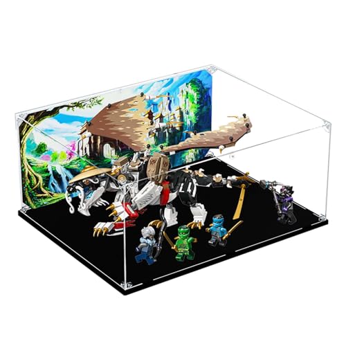 Preisvergleich Produktbild TRUSTFAR Acryl Staubdichte Vitrine Entworfen für LE-GO 71809 Dragon Master Bausteinmodell, Transparente Box, Displaybox Kompatibel mit Le-go 71809.(Kein Modell) (style1)