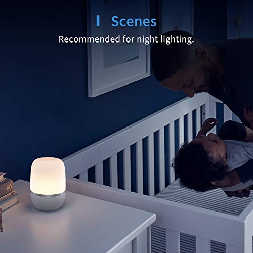Smart Table Lamp, Meross Dimmable WiFi Ambient Lamp, Works with HomeKit (iOS13+), Alexa and Google Assistant, Tunable White and Multi-Color Nightstand Lamp, Voice Control, APP Control, Schedule - Thumbnail 3