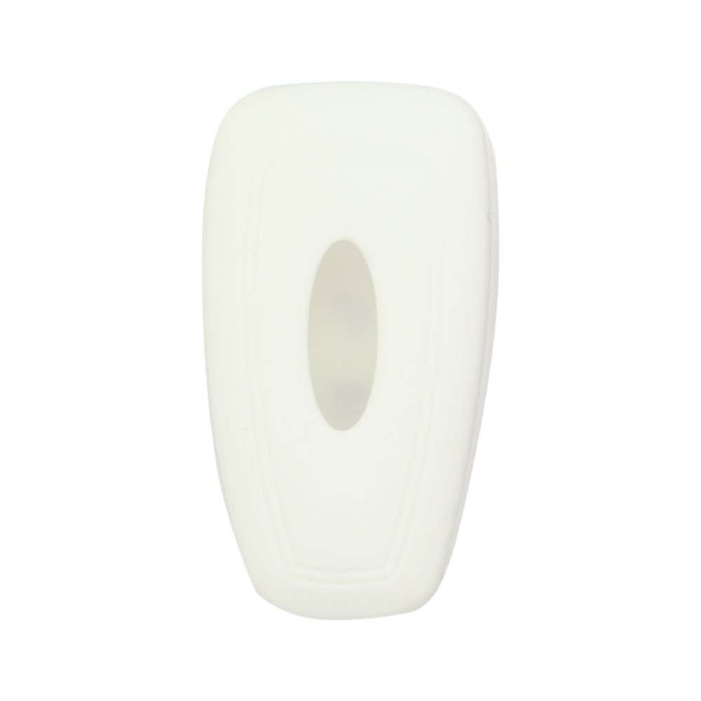 BROVACS Silicone Cover Protector Case Holder Skin Jacket Compatible with FORD Focus 3 Button Flip Remote Key Fob CV9704 White - Image 2