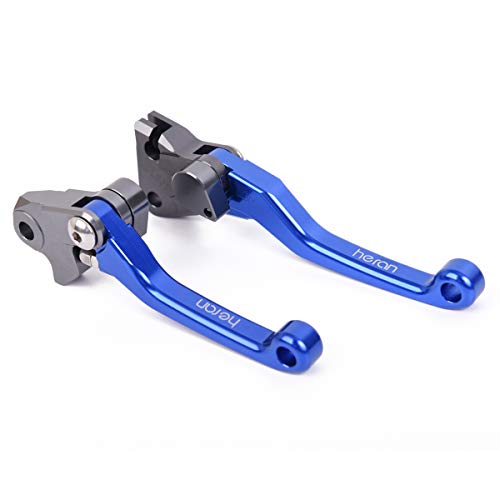 Heran Pivot Dirt Bike CNC Brake Clutch Levers for Yamaha YZ125/250 2015-2020, YZ250F 2009-2020, YZ426F/450F 2009-2020, YZ125X 2017-2020, YZ250X 2016-2020,Blue