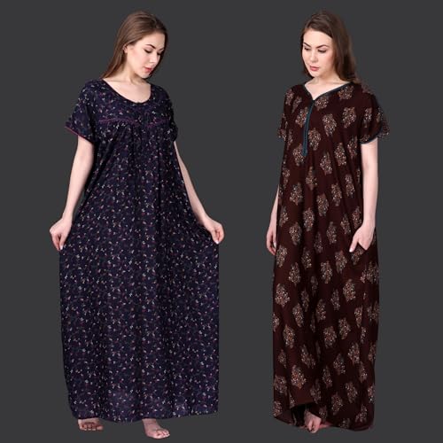 Image of Women's Alpine Floral Print Maxi Night Gown
