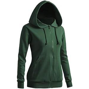 CLOVERY Women’s Casual Zip-up Hoodie Basic Long Sleeve Hoodie