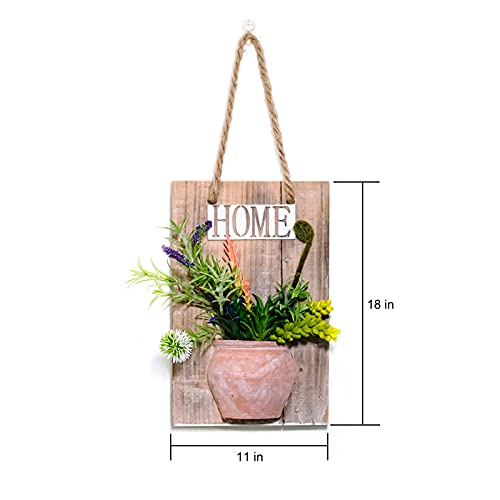 Hanging Artificial Plants,Succulents Flowers Planter With Home Sign, For Home Decor Indoor, Front Door Wall Patio Yard Garden Warehouse Livingroom Green Decorations… #TOP6