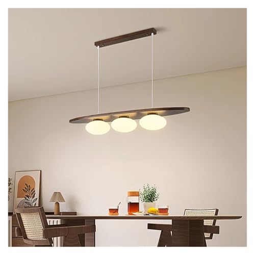 Luz colgante de madera clásica para comedor y lámpara LED de techo 4