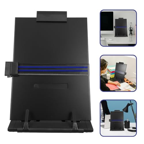 Porte-documents de bureau avec règle intégrée et inclinaison réglable pour lecture - 7