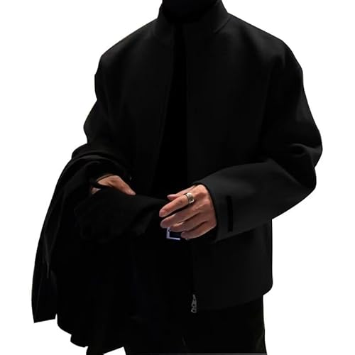 [ｉｎｏｔｅｎｋａ] チェスターコート メンズ ジャケット メンズコート ダッフルコート ラシャコート ラシャジャケット カッコいい おしゃれ カジュアル 春 秋 冬 (2XL ブラック)