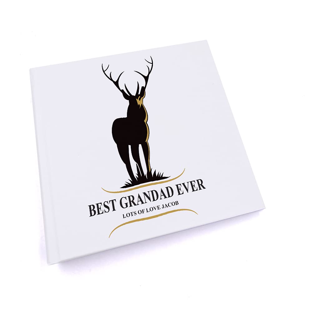 Ukgiftstoreonline White Personalised Best Grandad Ever Photo Album