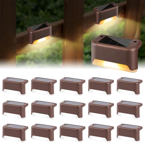 Lumière d'escalier solaire contre le noir : 16 lampes IP65 antichute