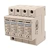 Scaricatore Di Sovratensione Modulare, SPD Tipo 1+2 T1+T2 B+C, 3P+N Da 4 Moduli DIN, 25kA-50kA 12,5kV AC275V, IP20 IEC61643-11