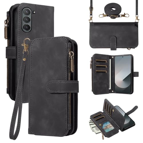 Coque de protection Galaxy Z Fold 6 élégante avec fermeture zippée Asuwish