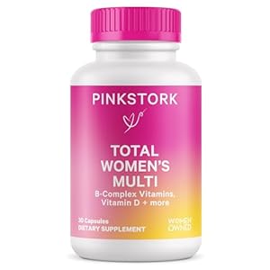 Pink Stork Women’s Multivitamin – 19 Vitamins & Nutrients for Hair, Skin, & Nails, Bone Health, Energy, Immune Support – Iron, Zinc, B6, B12 & More – 30 Capsules (Packaging May Vary)