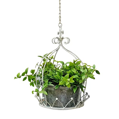 Pot de fleurs suspendu en fil métallique pour décoration intérieure et extérieure, parfait pour le jardin, la terrasse et le balcon