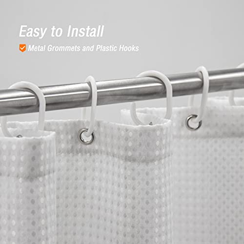 Gibelle Sage Green Shower Curtain, Ombre Shower Curtains For Bathroom, Waffle Weave Textured Fabric Shower Curtain Set With Hooks, Water Repellent And Machine Washable, 72 X 72 #TOP4