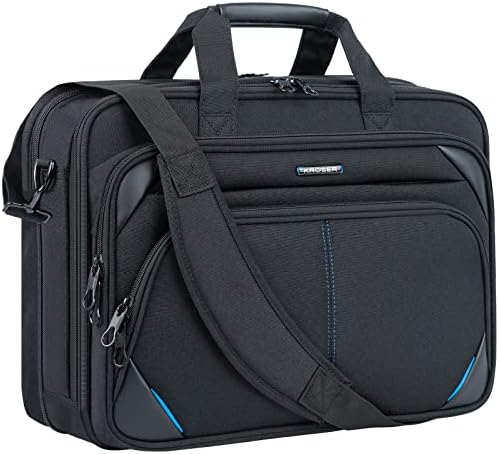 KROSER Laptop Bag 17.3 Inch Premium Laptop Briefcase, Expandable Laptop Shoulder Messenger Bag Durable Computer Case