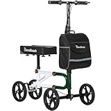BlessReach Knee Scooter Steerable Knee Walker for Foot Injuries Compact Crutch Alternative with Dual Braking System (Green)