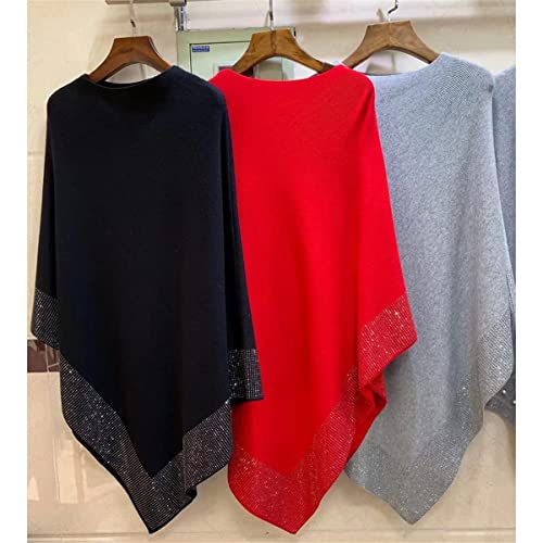 LELEBEAR Shiny Women's Wool Shawl, Shiny Cashmere Wool Shawl, Womens Soft Shawl Winter Warm Thick Knitted Shawls for Women4