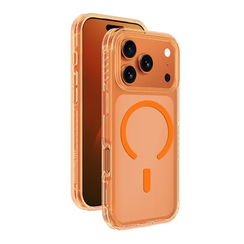 Coque iPhone 17 Pro transparente orange pour vos activités et trajets