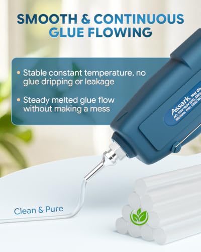 Image of Dual Power 60 /100W Hot Glue Gun, Fireproof Anti-Drip Fast Preheating Heavy Duty Industrial Glue Gun with 10 Glue Sticks, Adjustable Power for DIY Craft, Home Repair, Wood, Gift Wrapping
