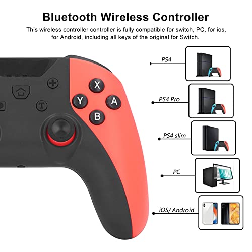 KOSDFOGE ABS Bluetooth Wireless Controller Motion Control Remote Joystick Gamepad with Motor Vibration Compatible with Switch PC Ios Android - Image 4