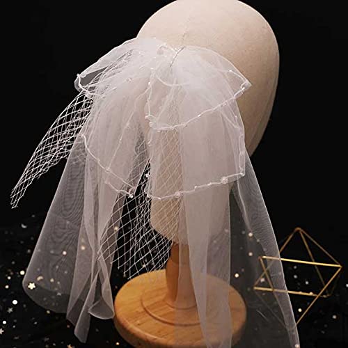 Adorno de pelo de alta costura: cordón de encaje de perla completo para novias y eventos