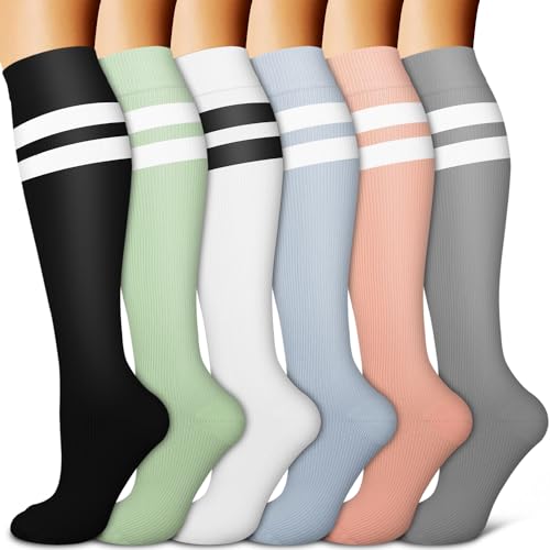 Image of Copper Compression Socks for Women & Men (6 pairs) - Best Support for Nurses, Running, Hiking, Recovery