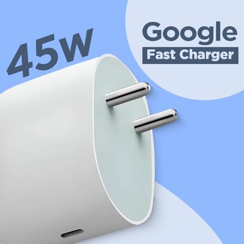 Image of 45W USB C Fast Charger Adapter for Google Pixel 10 /9 /8 /7 /6 Series & Other Type C Devices | PD Super Fast Charging | BIS Certified