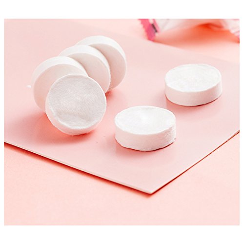 100 pcs Compressed Facial Sheet Beauty DIY Disposable Paper Natural Cotton Skin Care Wrapped Normal Thick,Get a Small Bowl, Brushes and Hair Band Free