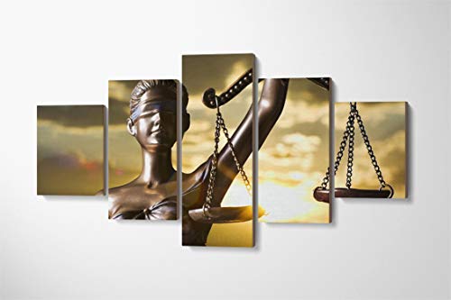 Quadro 5 Peças Escritório Direito Advocacia Deus 129 X 64cm