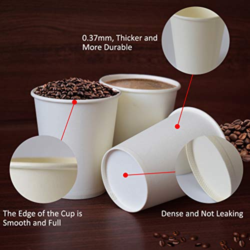 Image of Paper Cups 300 Pack - 8 Oz Hot and Cold Paper Coffee Cups