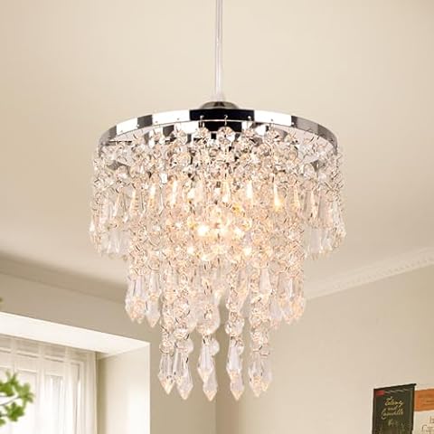 FRIXCHUR Mini Crystal Chandelier Light Cover