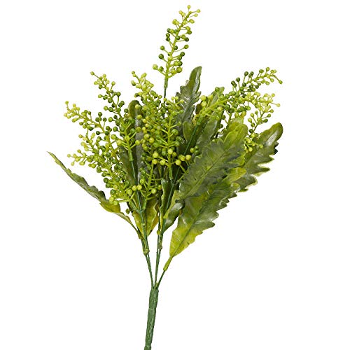 Factory Direct Craft Green Artificial Seed and Leaf Bush
