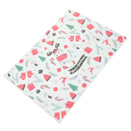 ABOOFAN 50 Pcs Papel Vegetal Para Hornear Navideño Prensa De Hamburguesas Fabricante De Hamburguesas Papel Para Envolver Alimentos Bandejas De Papel Para Comida Papel De Empanada