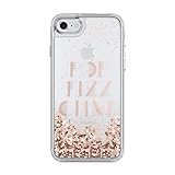 kate spade new york Liquid Glitter Case for iPhone 8 - also compatible with iPhone 7 - Pop Fizz Clink Rose Gold/Clear