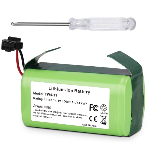 Image of JYJZPB 14.4V 3000mAh Replacement Battery for Eufy RoboVac 11 11S 30 15C 25C 35C G10 G30 Edge, G30 Verge, G32Pro G40 and Ecovacs Deebot N79, N79S, DN622, 500