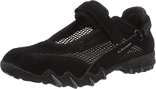 Allrounder by Mephisto Damen NIRO Outdoor Fitnessschuhe, Schwarz (Black/Black Coresuede N 84/O.Mesh 84)