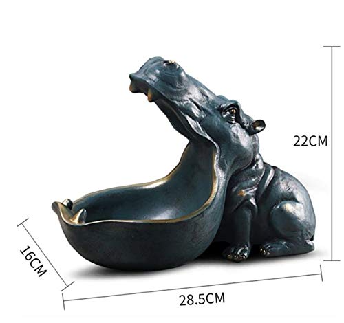 image for JJ Gifts Animal Statue Hippopotamus Sculpture Home Decoration and Stor