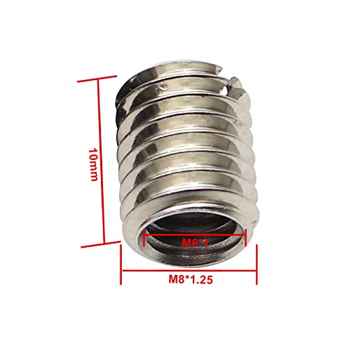 secosautoparts 5pcs for m8x125 male to m6x1 female thread adapters sleeve reducing nut screw sleeve conversion nut m8 8mm male to m6 6mm female