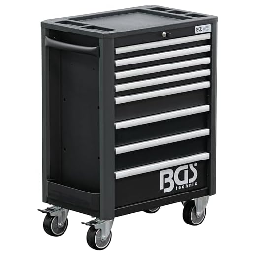 BGS 4133-1 | Werkstattwageneinlage 2/3 | leer | für Art. 4133 6 BGS 4111 | Werkstattwagen | 8 Schubladen | leer | abschließbar | massives Metall