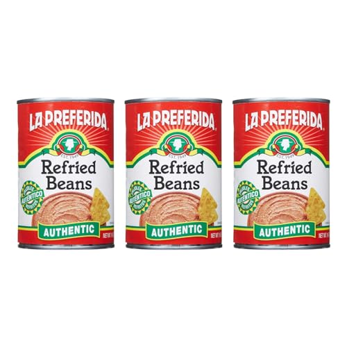 Image of La Preferida Authentic Refried Pinto Beans, Traditional Mexican Style Side Dish, Ready to Eat Pinto Beans, Creamy Homemade Taste, Frijoles Refritos, 16 Ounce (Pack of 3)