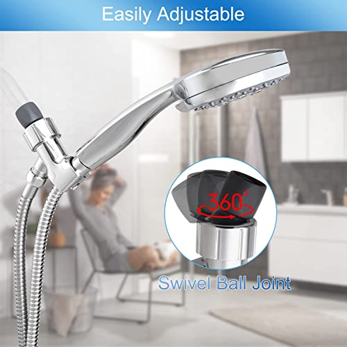 image for Hibbent Shower Head Holder,Adjustable Shower Arm Mount with Universal 