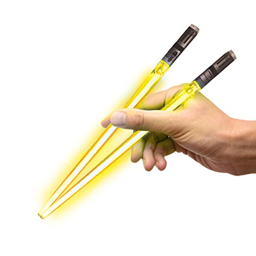Image of Chop Sabers Light Up LightSaber Chopsticks, 1 Pair, Yellow
