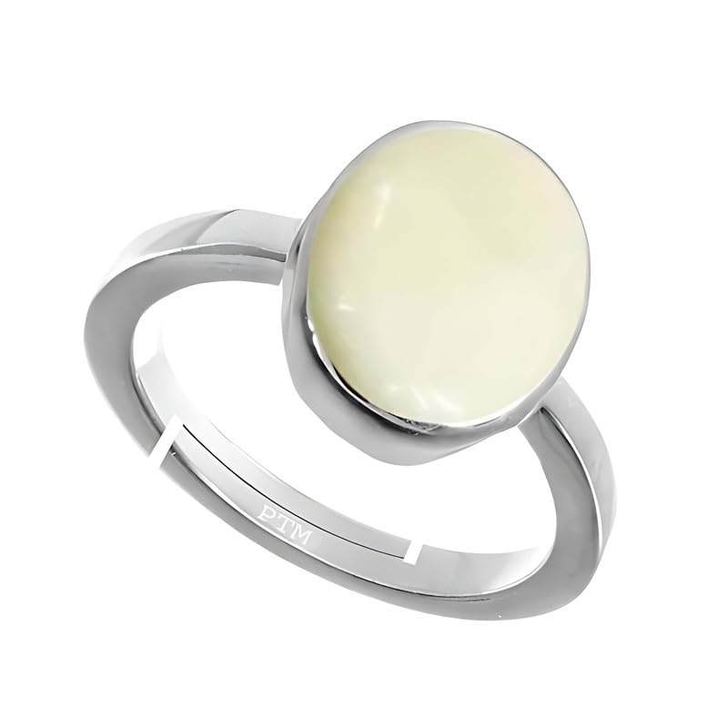ptm Opal 8.25 Ratti or 7.5 Carat Astrological Certified Natural Gemstone bis Hallmark 925 Sterling Silver Adjustable Ring for Men - nv1825-picture-42