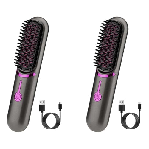 Brosse à lisser à chauffage rapide et bigoudi réglable nomade x2