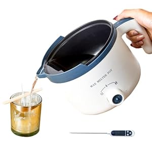 Ksedcon Candle Melting Pot, Electric Wax Melter for Candle Making with Pouring Spout, Non-Stick Small Candle Making Pouring Pot