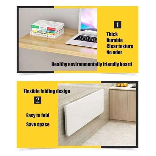 Table pliante murale gain de place - Bureau rabattable discret - 5