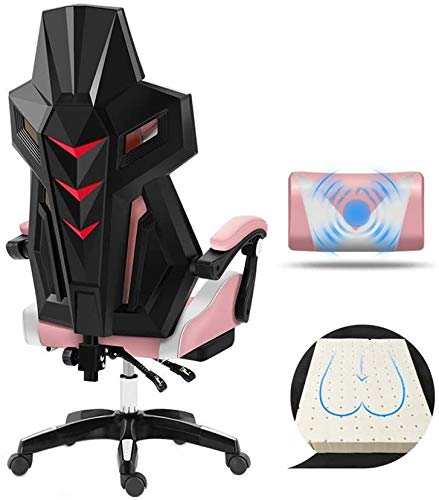 Gaming Chair Computer Chairs Swivel Chair Video Game Chair, Elevating Rotary Reclining Office Chair Built-in Latex Cushion With Footrest Ergonomics Computer Chair Massage Pillow Warm as ever To purs