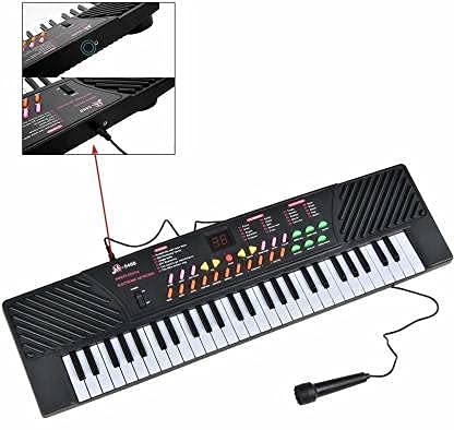 Close-up of the EpicToys keyboard showing the microphone input jack