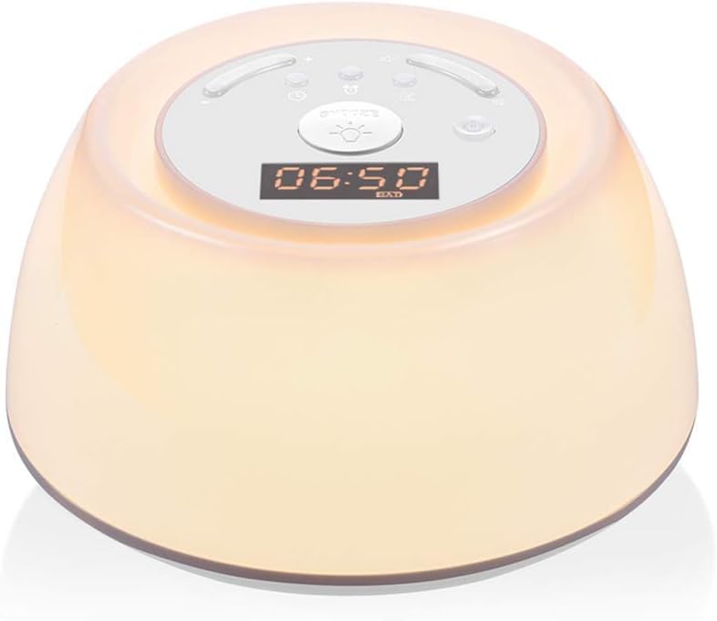 Wake Up Light, Honxee MY-06 Sleep Aid Night Light with Sunrise Simulation Alarm Clock, Snooze Function, 256 Colors, Dimmable Bedside Lamp for Bedroom, Living Room, Baby Room